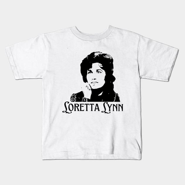 Loretta Lynn Kids T-Shirt by M.Y